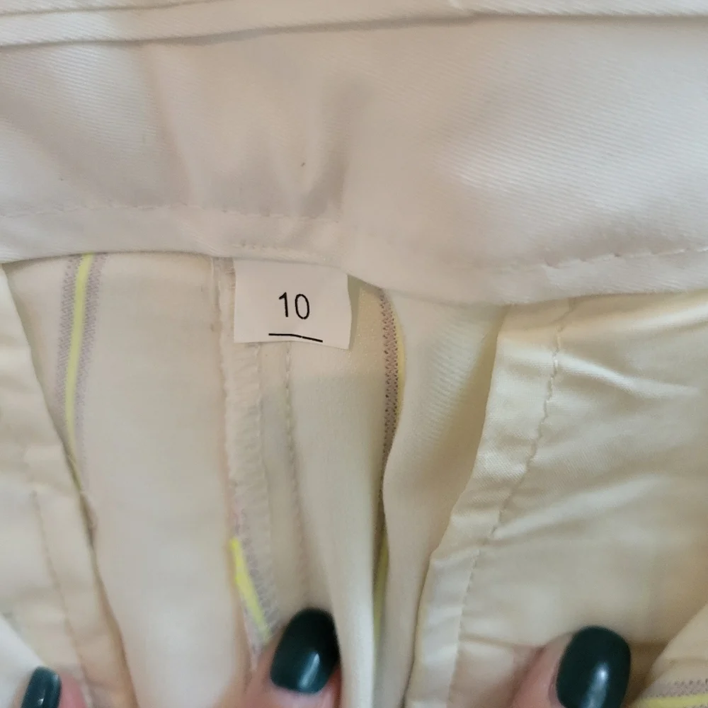 Stripe pant cotton/linen‎ blend. NWOT
